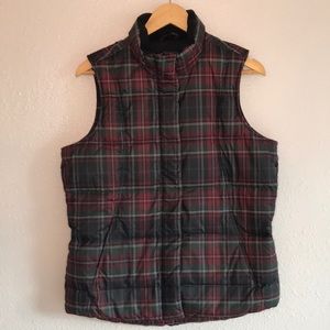 Eddie Bauer Down vest, Tall M, plaid